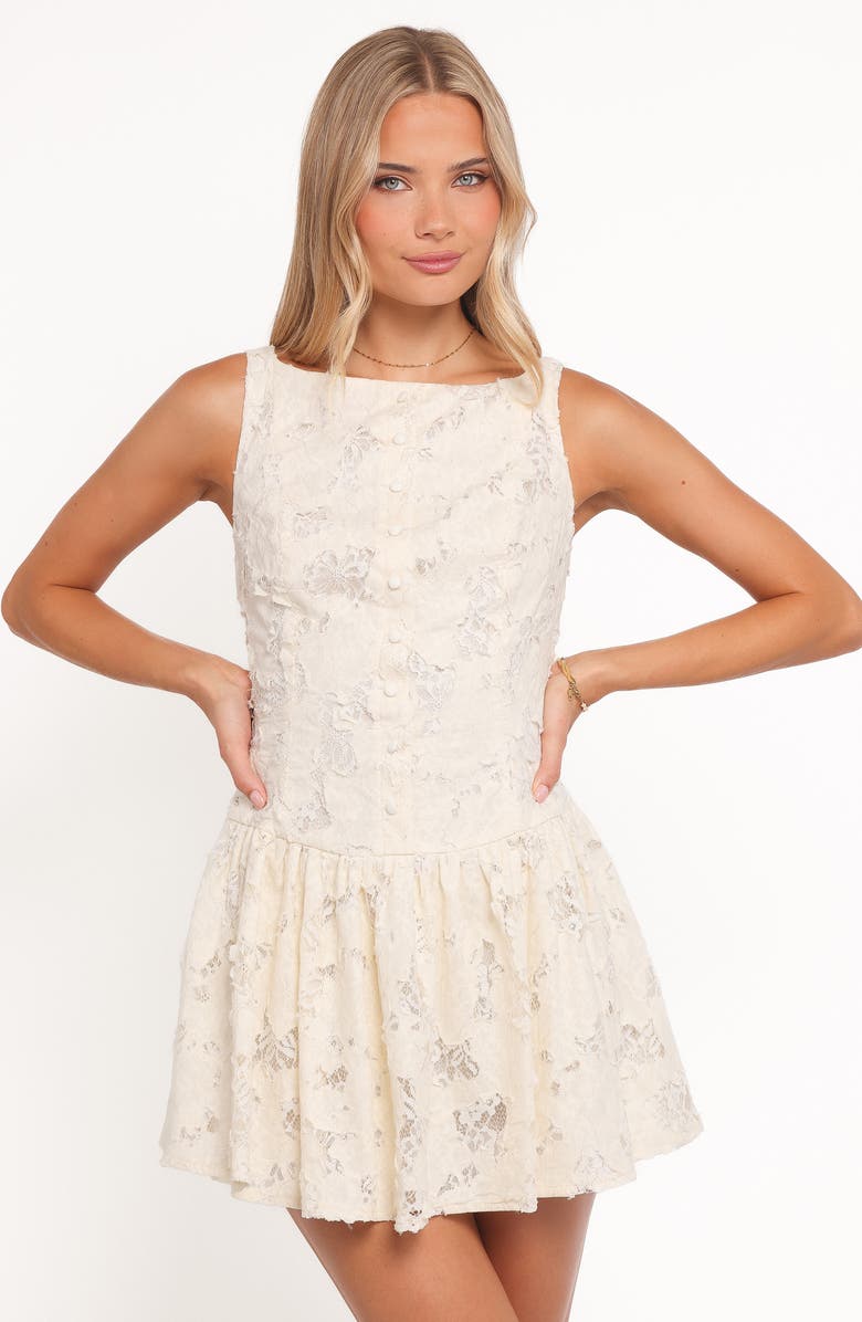 Petal & Pup Briar Lace Sleeveless Minidress, Alternate, color, Cream