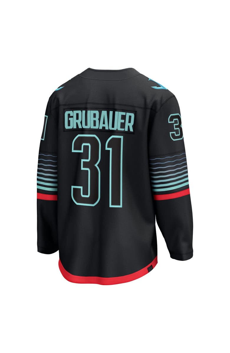 FANATICS Men's Fanatics Philipp Grubauer Black Seattle Kraken Alternate Breakaway Player Jersey, Alternate, color, Black
