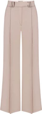 Malva Florea Bias-Cut Flared Pants With Slip Detail