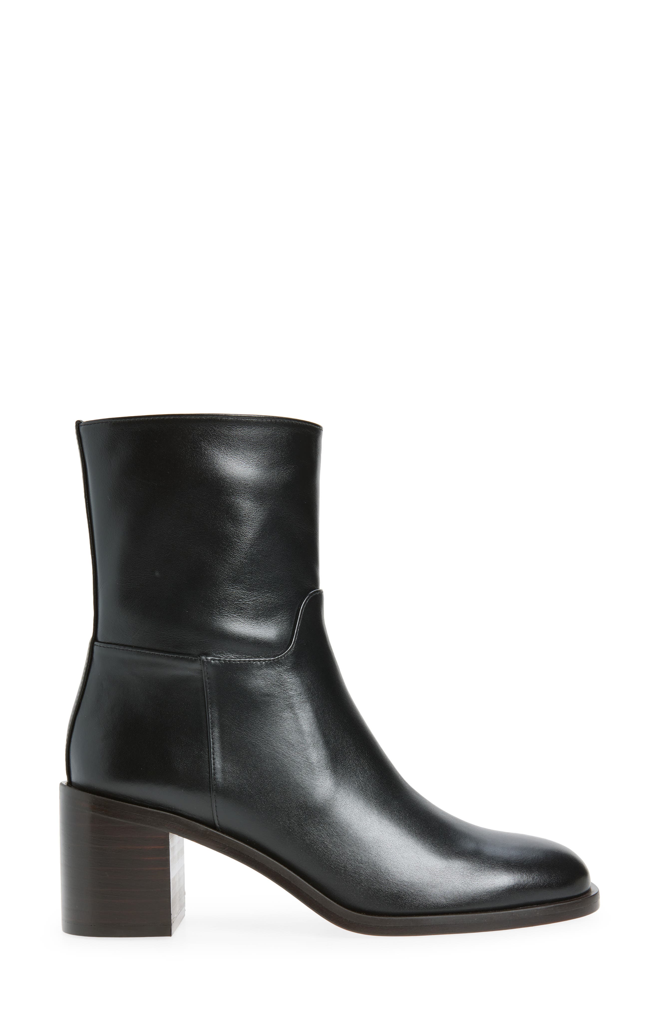 Maris Zip Bootie, Alternate, color, BLACK CALF SMU