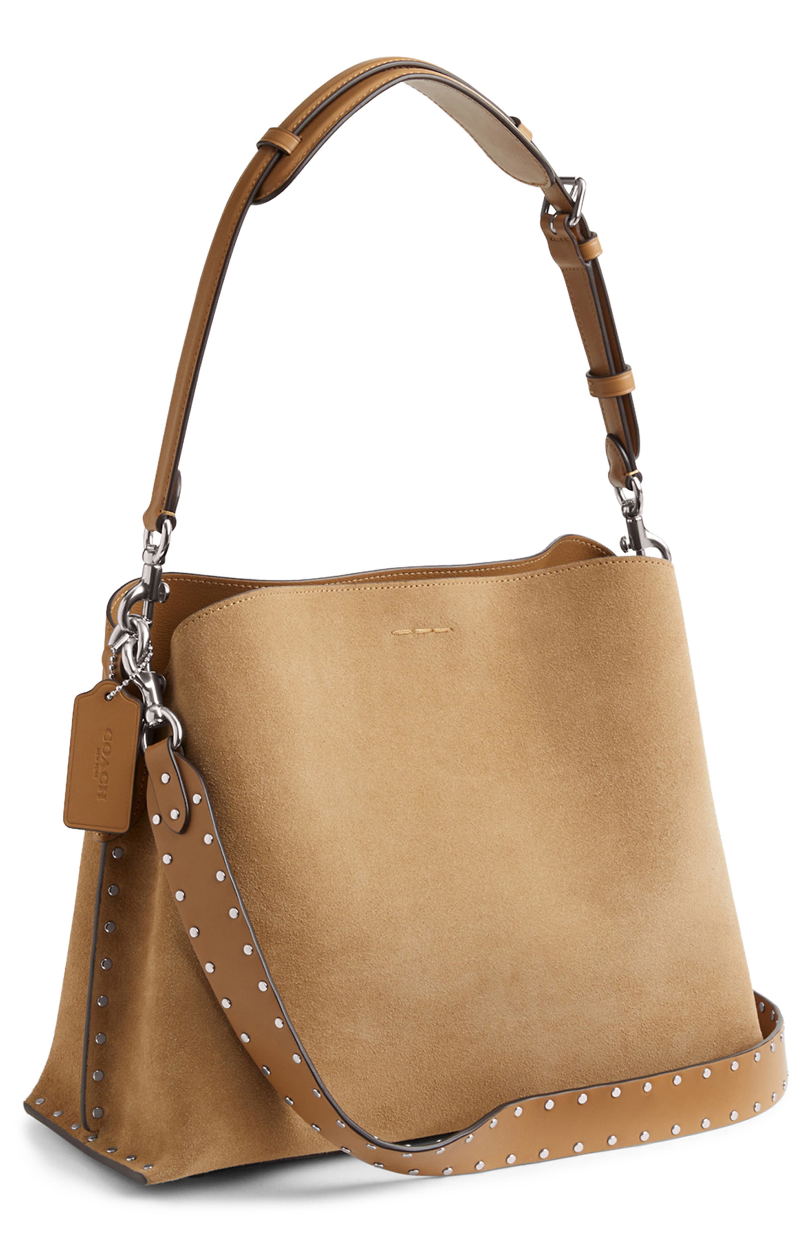COACH Willow Suede Shoulder Bag, Alternate, color, 