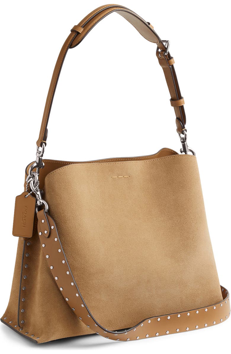 COACH Willow Suede Shoulder Bag, Alternate, color,