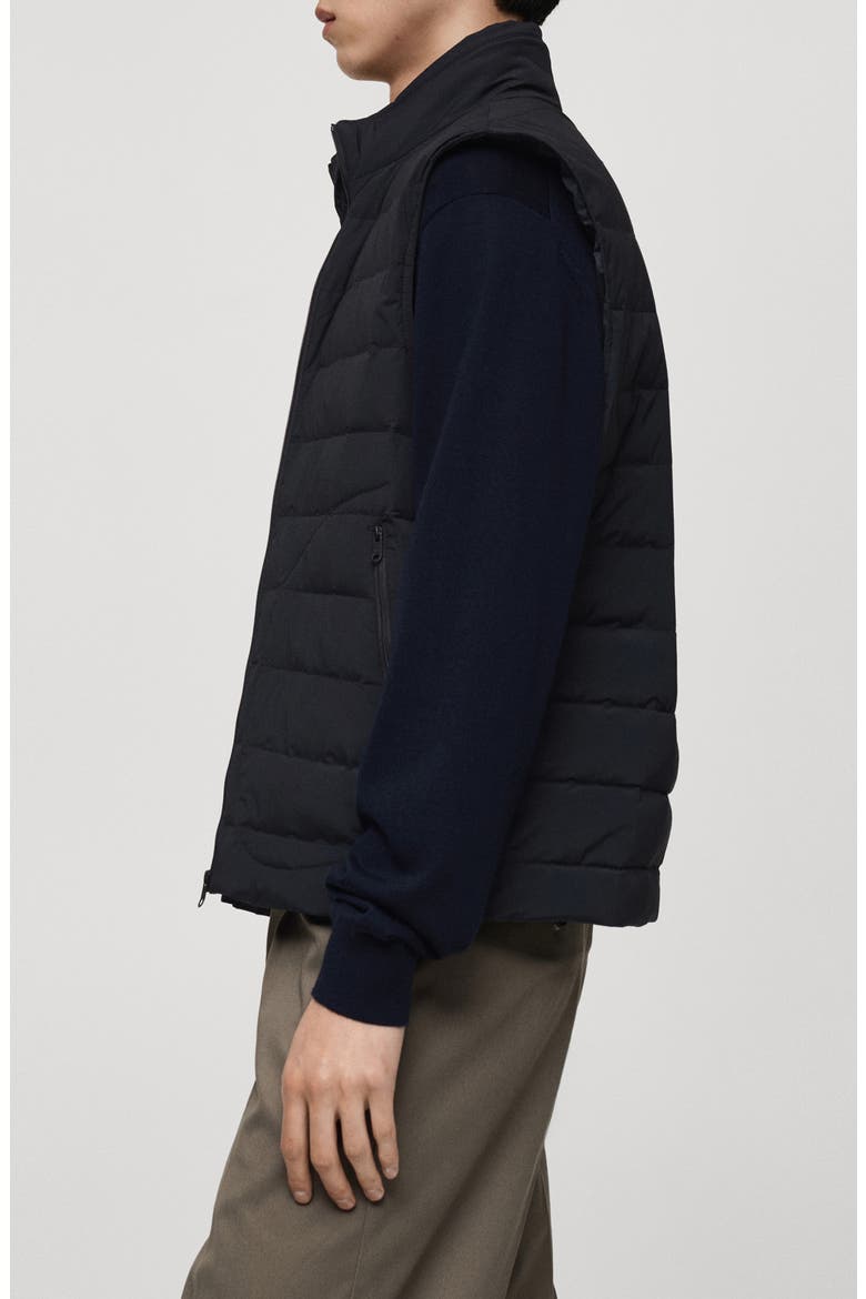 Quilted Down Vest, Alternate, color, DARK NAVY