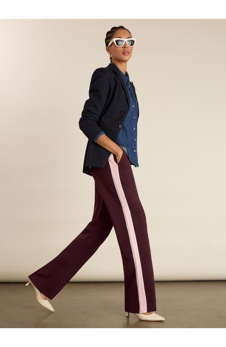 Baukjen Lisa Side-Stripe Trousers, Alternate, color, Plum, Pink & White