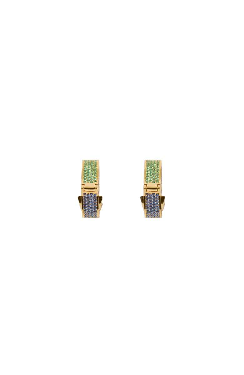 Burberry Souvenir Pavé Earrings, Alternate, color, Gold/Multicolour