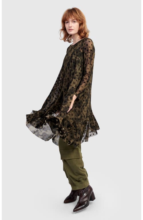Alembika Clover Mesh Tunic In Green