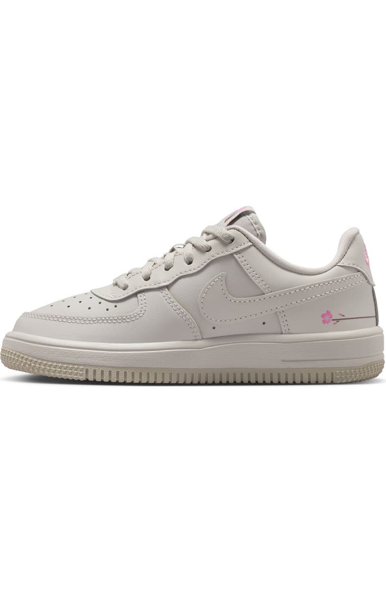 Nike Kids' Force 1 Low EasyOn Basketball Sneaker, Alternate, color, Light Bone/ Light Bone