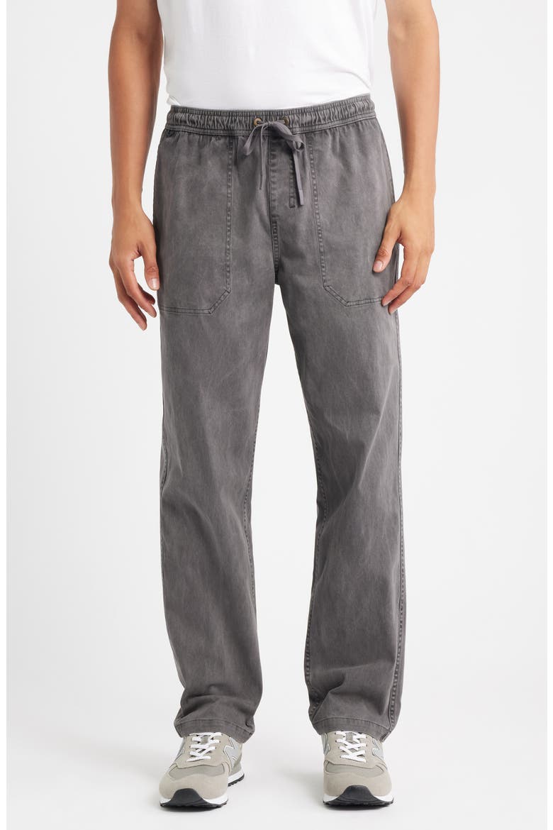 Made to Fade Stretch Cotton Drawstring Pants, Main, color, WASHED SMOKE