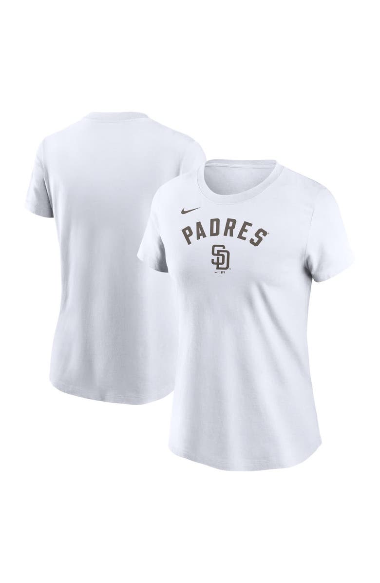 Nike Women's Nike White San Diego Padres Team Arch T-Shirt, Alternate, color, White