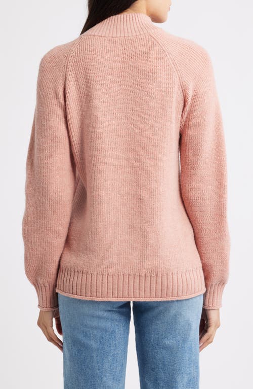Wit & Wisdom Soutache Mock Neck Sweater In Pink
