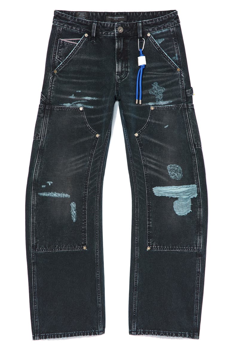 Grunge Carpenter Jeans, Alternate, color, VINTAGE NAVY