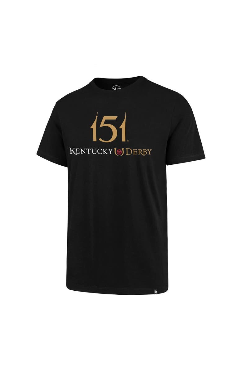 '47 Men's '47  Black 151st Kentucky Derby Super Rival T-Shirt, Alternate, color, 