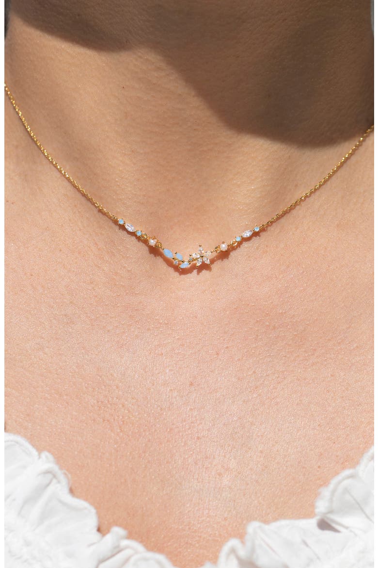 Blushing Blossom Necklace, Alternate, color, GOLD