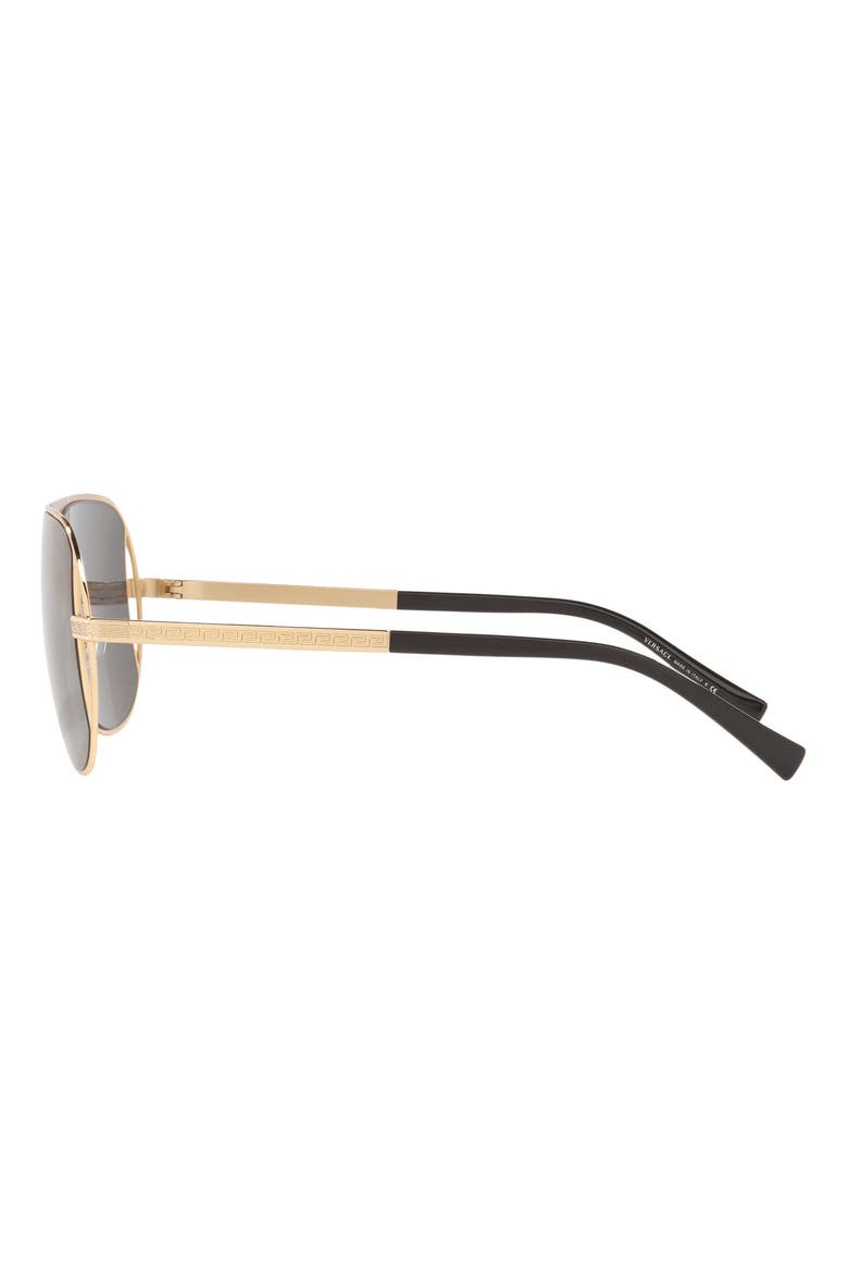 57mm Pilot Aviator Sunglasses, Alternate, color, GOLD