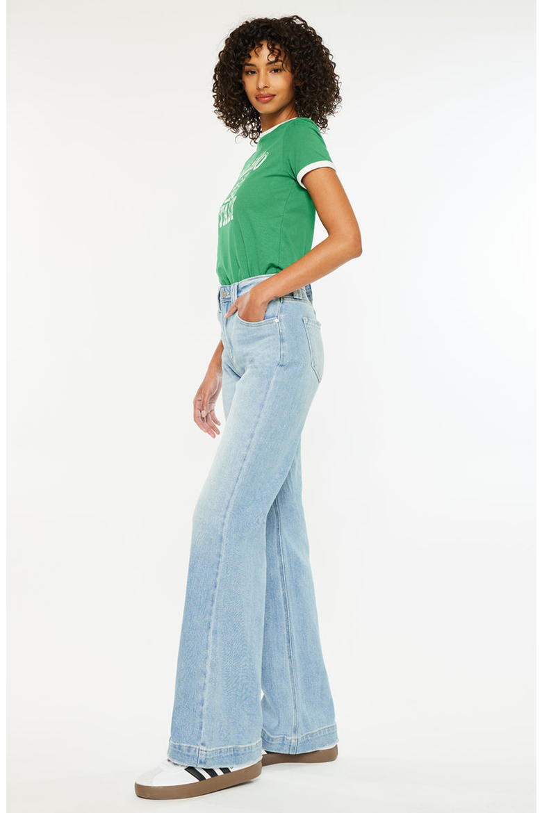 Juliany High Rise Flare Jeans, Alternate, color, Light Wash