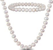 DELMAR Cultured Freshwater Necklace & Bracelet Set