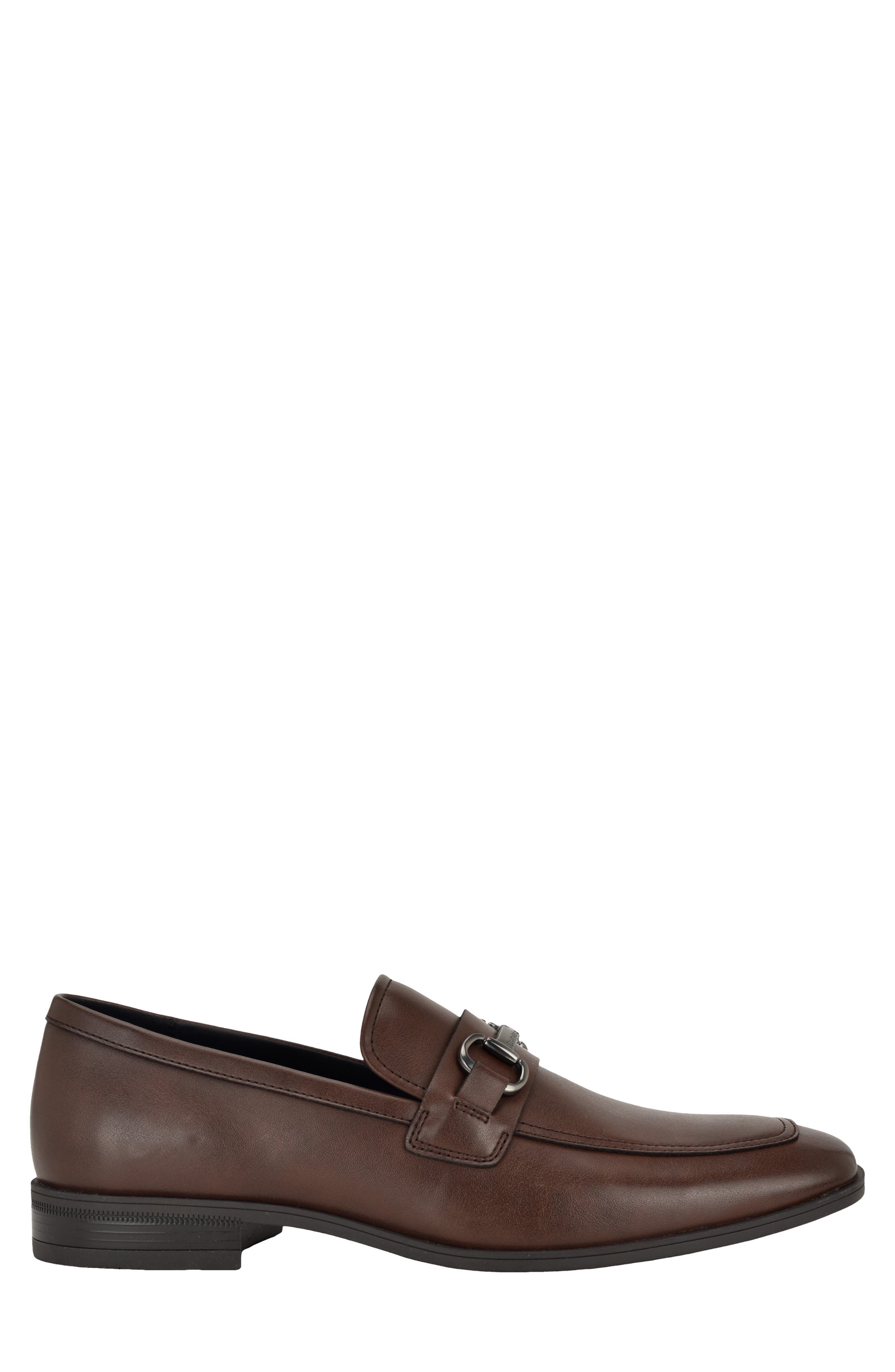 Manik Buckle Saffiano Loafer, Alternate, color, BROWN03