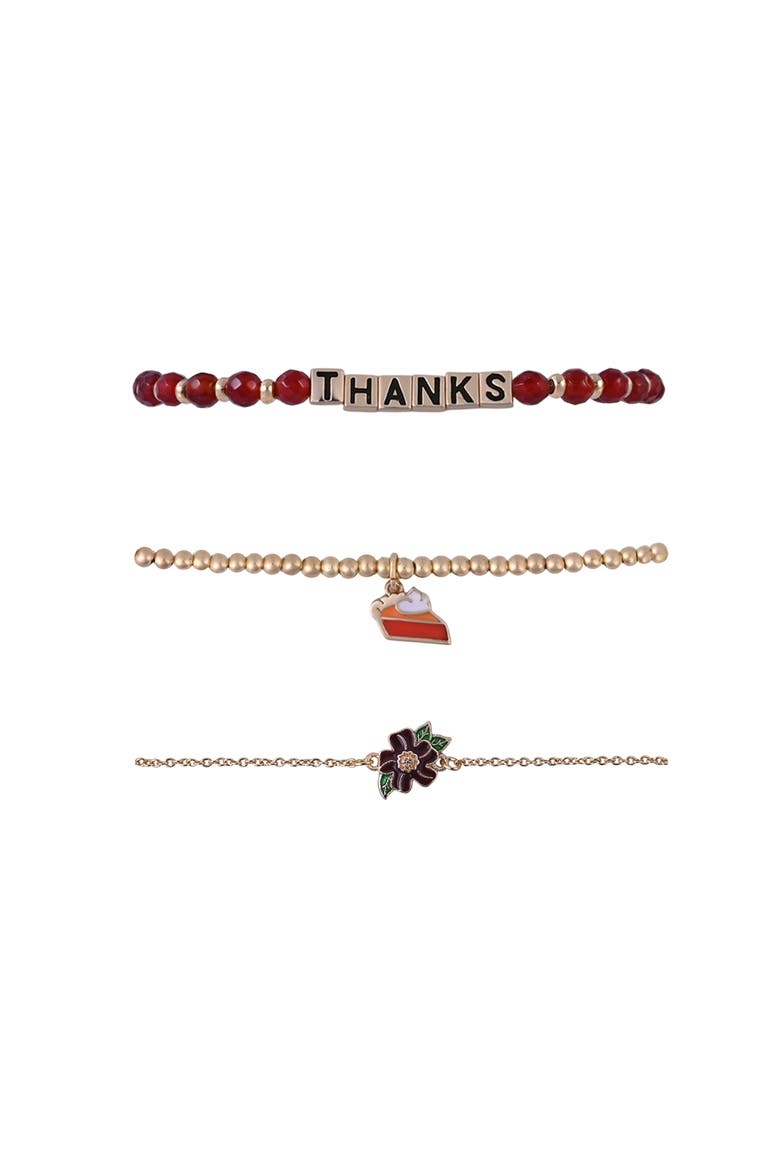 8pc Fall Theme Bracelet Set, Alternate, color, Orange