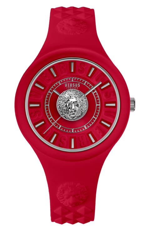 Women's Fire Island Lion Silicone Strap Watch, 39mm