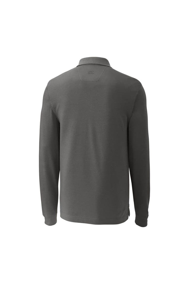 Men's Cutter & Buck Gray Las Vegas Aviators DryTec Advantage Tri-Blend Pique Long Sleeve Polo, Alternate, color, Gray