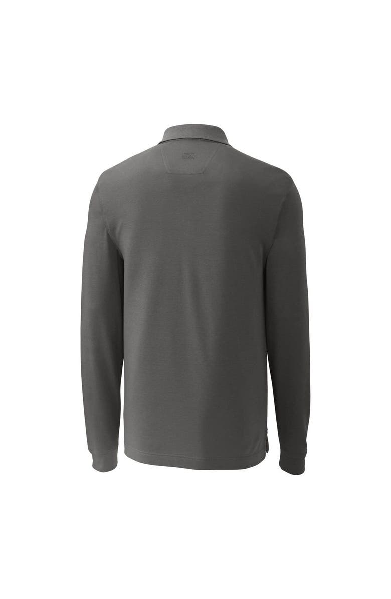Cutter & Buck Men's Cutter & Buck Gray Las Vegas Aviators DryTec Advantage Tri-Blend Pique Long Sleeve Polo, Alternate, color, 