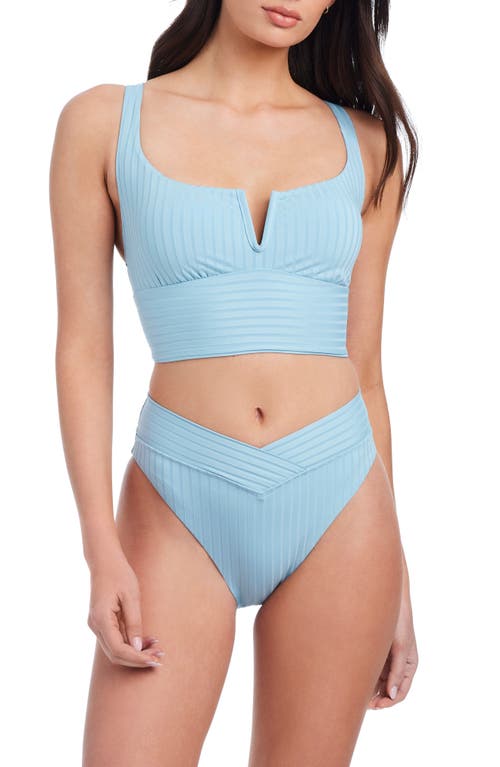 Sanctuary Refresh Rib V-front High Cut Bikini Bottoms