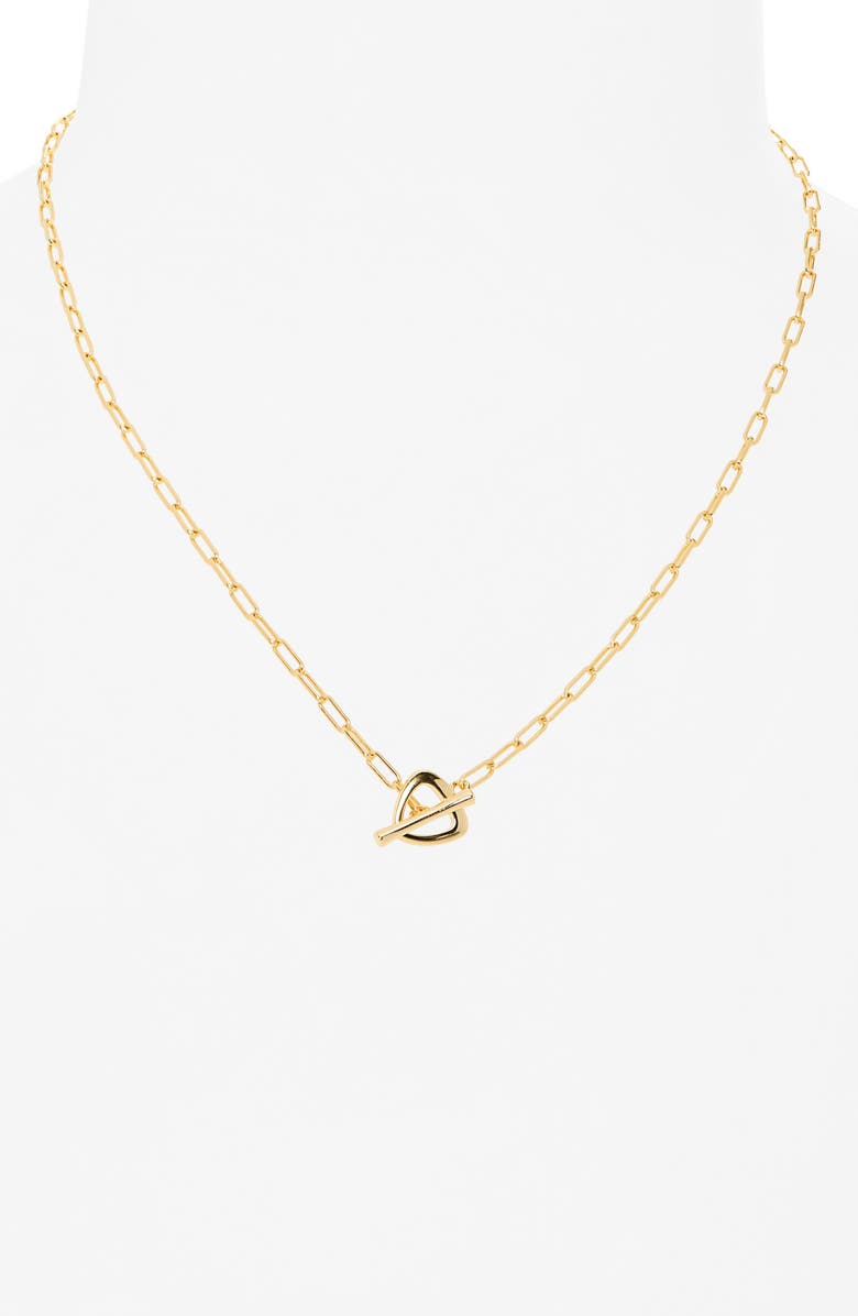 Argento Vivo Sterling Silver Paper Clip Chain Toggle Necklace, Alternate, color,