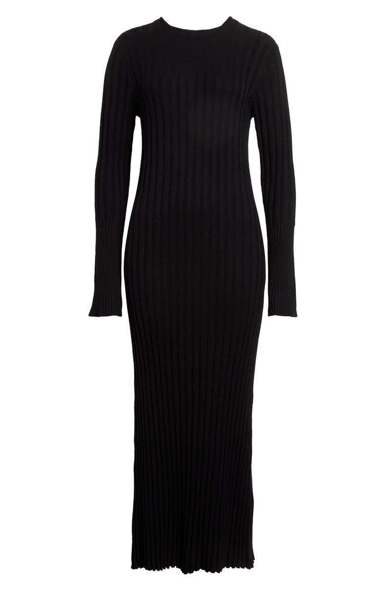 LOULOU DE SAISON Bolga Long Sleeve Merino Wool & Cashmere Blend Rib Sweater Dress, Alternate, color, 