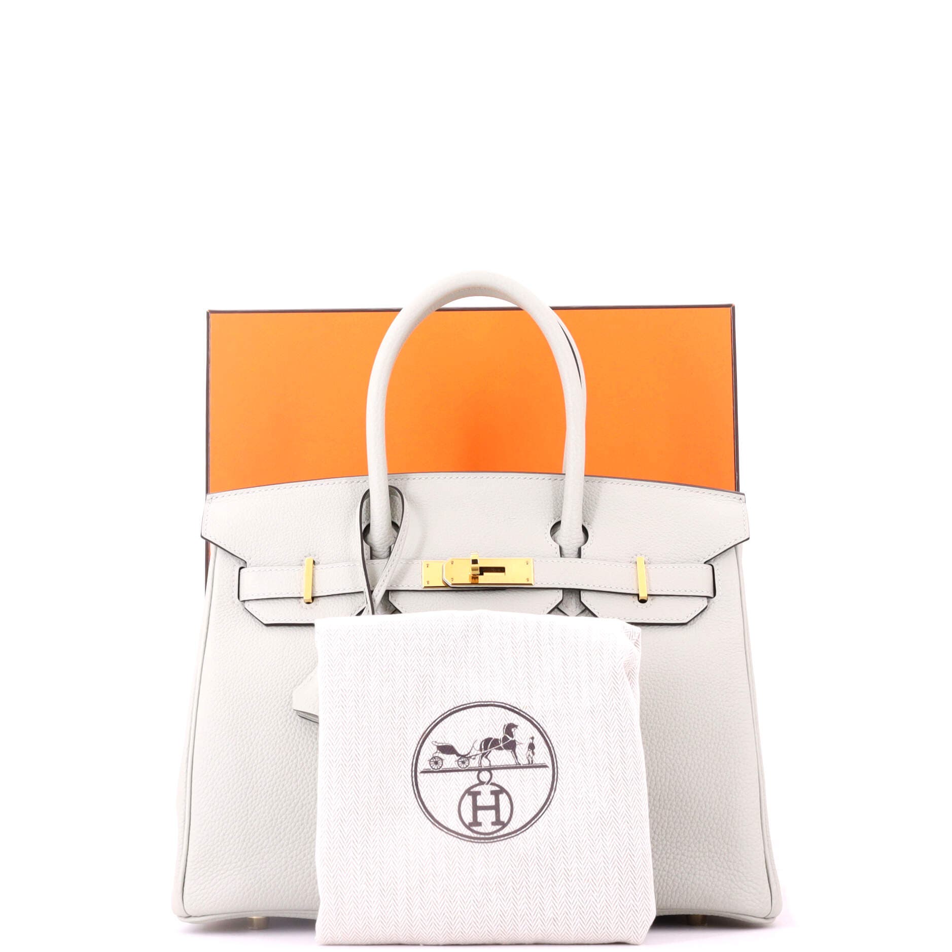 Pre-Owned Hermes Birkin Handbag Grey Togo with Gold Hardware 30, Alternate, color, Gris Neve