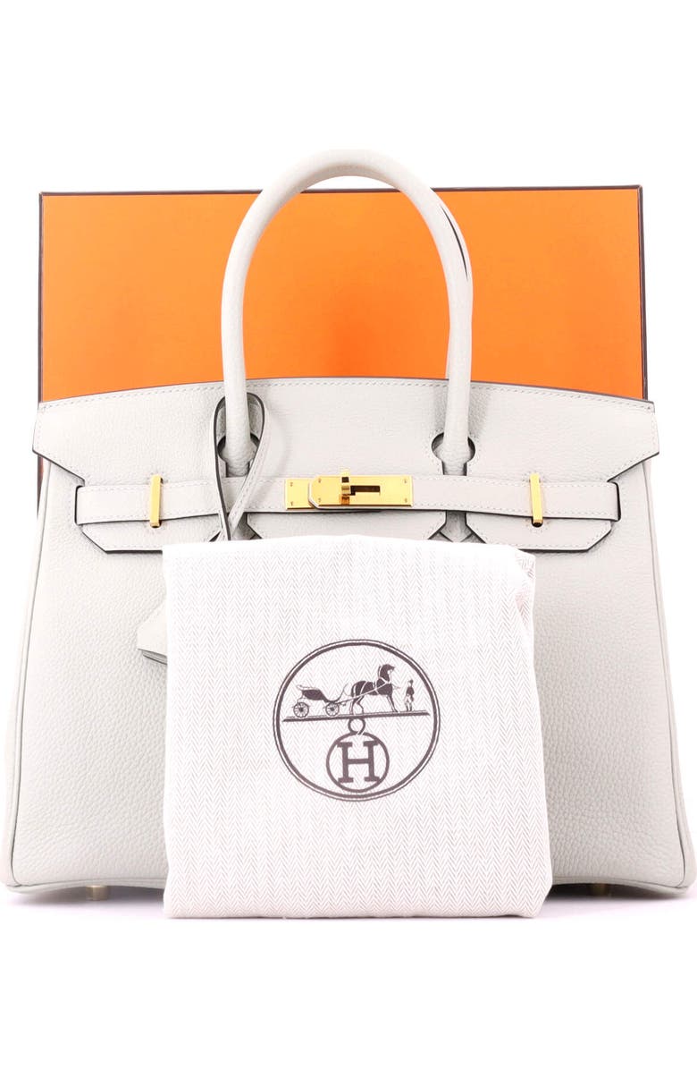 Pre-Owned Hermes Birkin Handbag Grey Togo with Gold Hardware 30, Alternate, color, Gris Neve