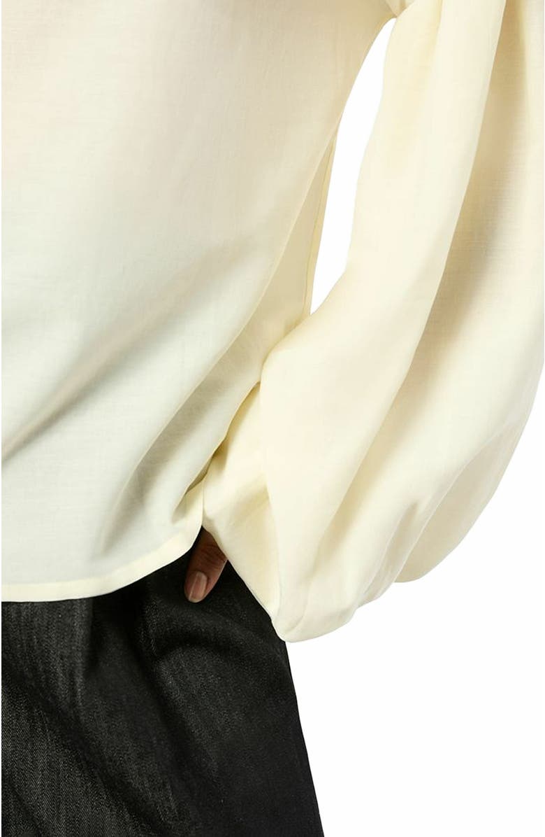 WeWoreWhat Billow Sleeve Boat Neck Top, Alternate, color, Ivory