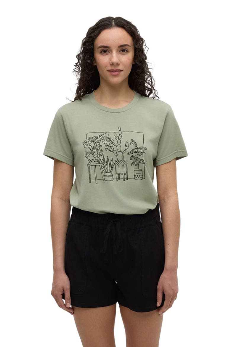 Plant T-Shirt, Alternate, color, Light Moss/Meteorite Black