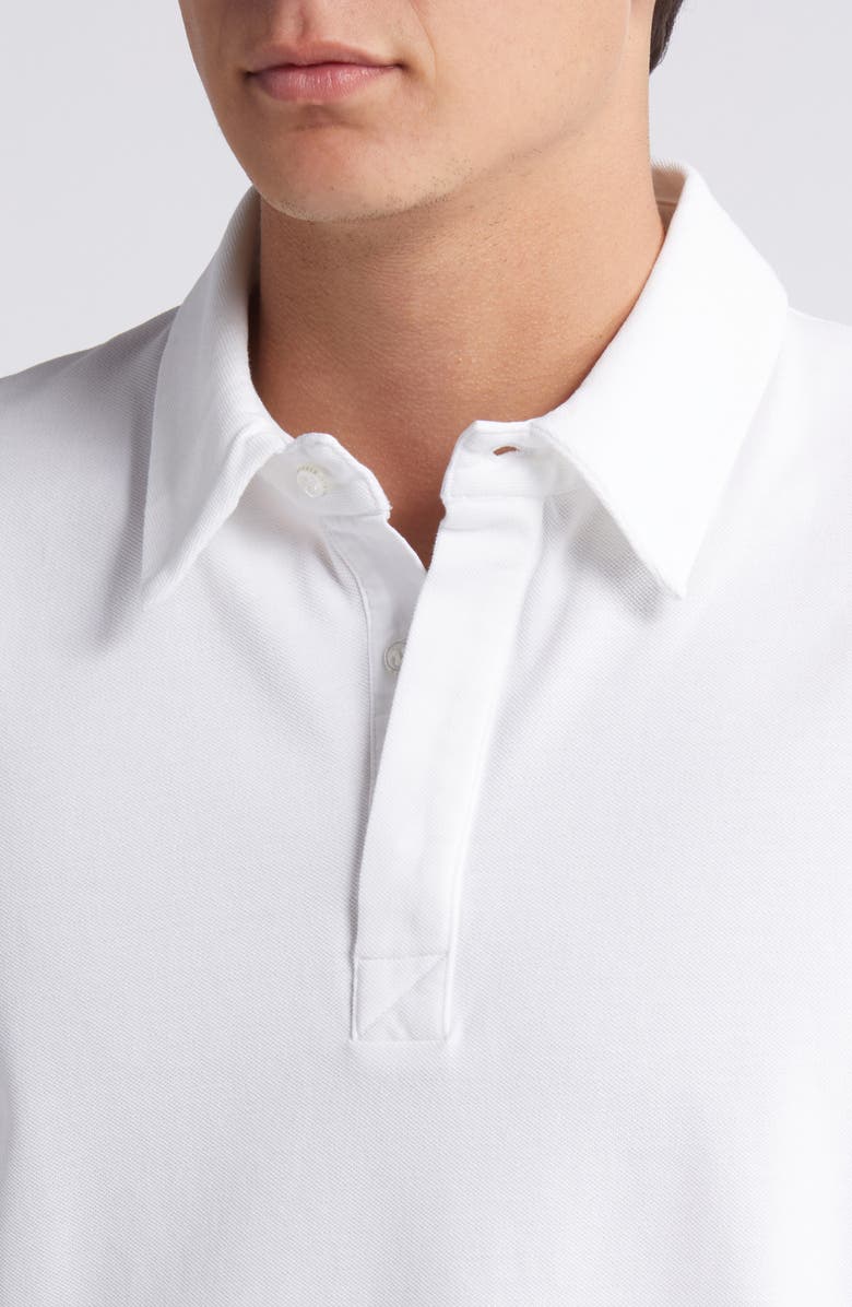 7 For All Mankind Piqué Knit Polo, Alternate, color, White