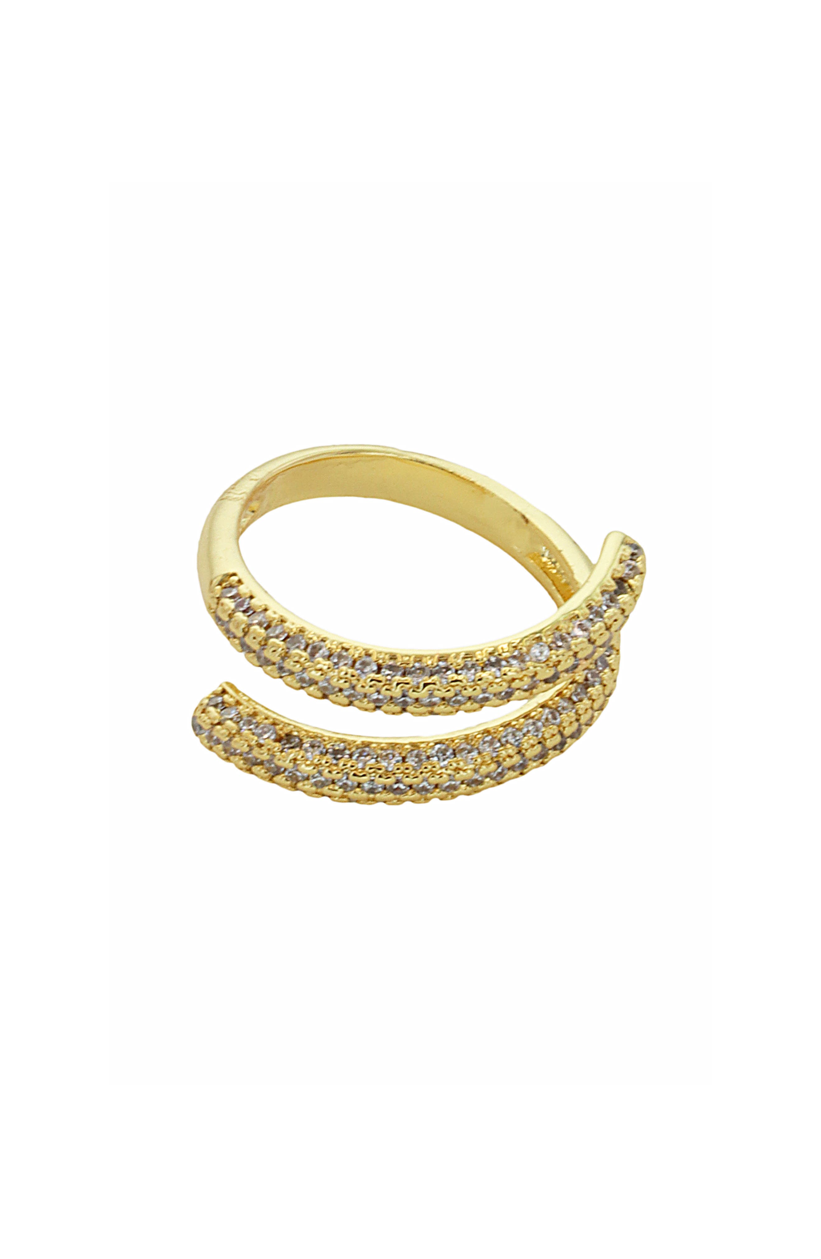 Panacea Pavé Crystal Wrap Ring