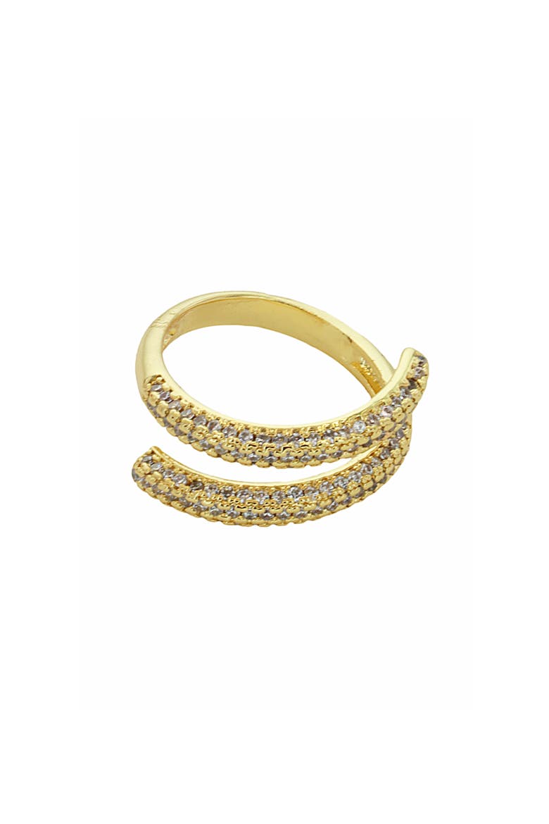 Pavé Crystal Wrap Ring, Main, color, GOLD