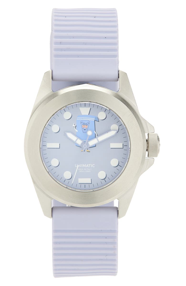 UNIMATIC x South Park Modello Quattro Towelie Toolwatch UT4 Silicone Strap Diving Watch, 49mm, Main, color, 