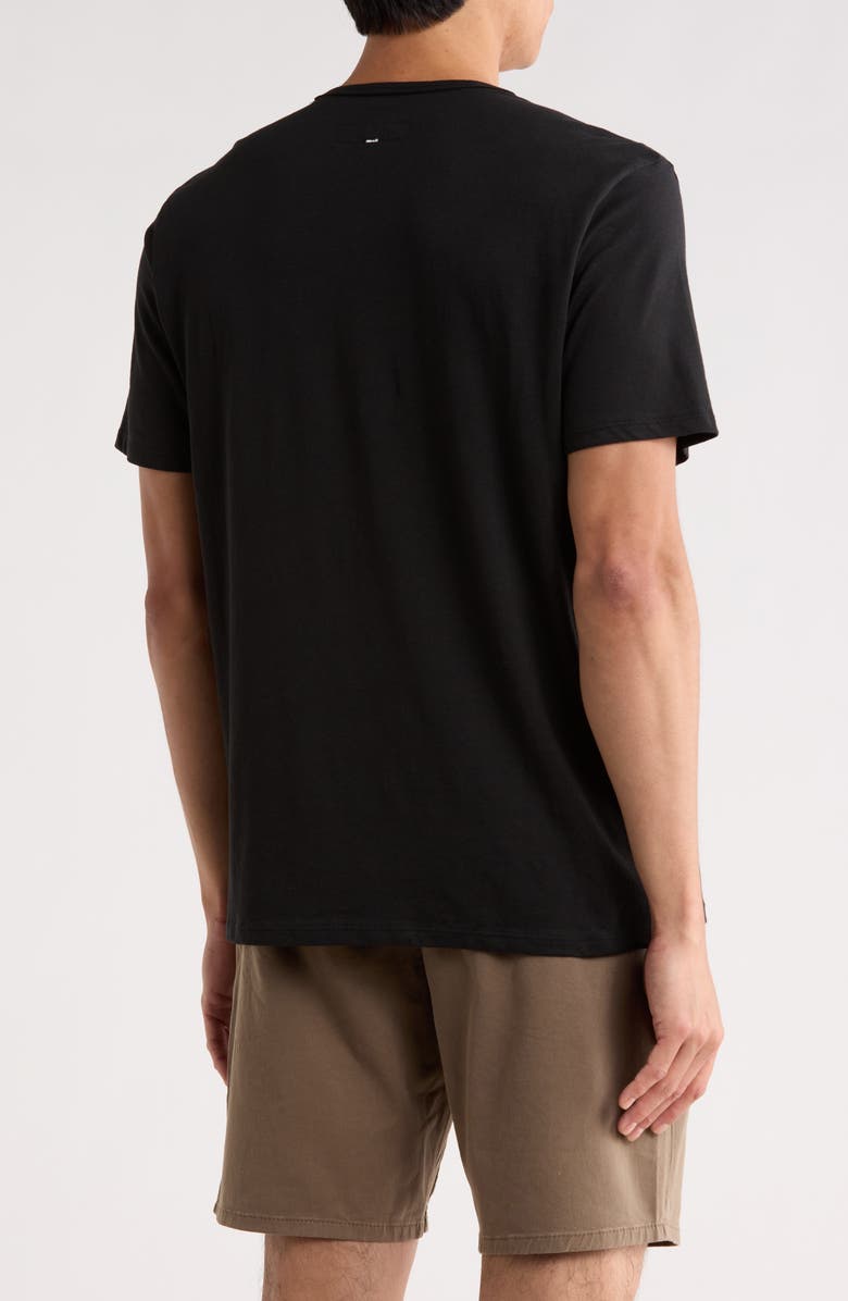 rag & bone Classic Cotton & Linen T-Shirt, Alternate, color, Black