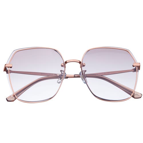 Bertha Renata Sunglasses In Rose Gold/pink