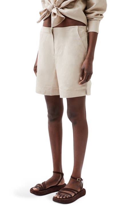 Birdie Linen Blend Tailored Shorts
