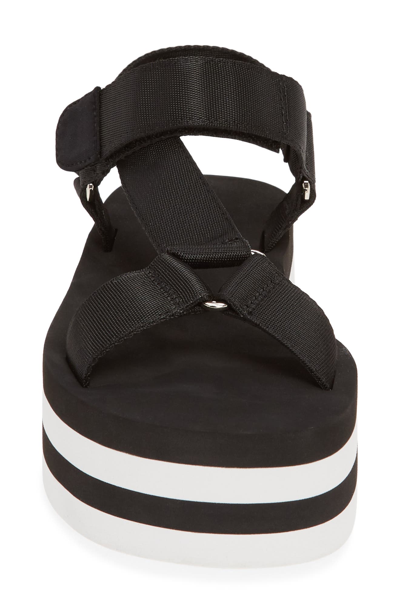 Hang 10 Surf Sandal, Alternate, color, BLACK WHITE COMBO