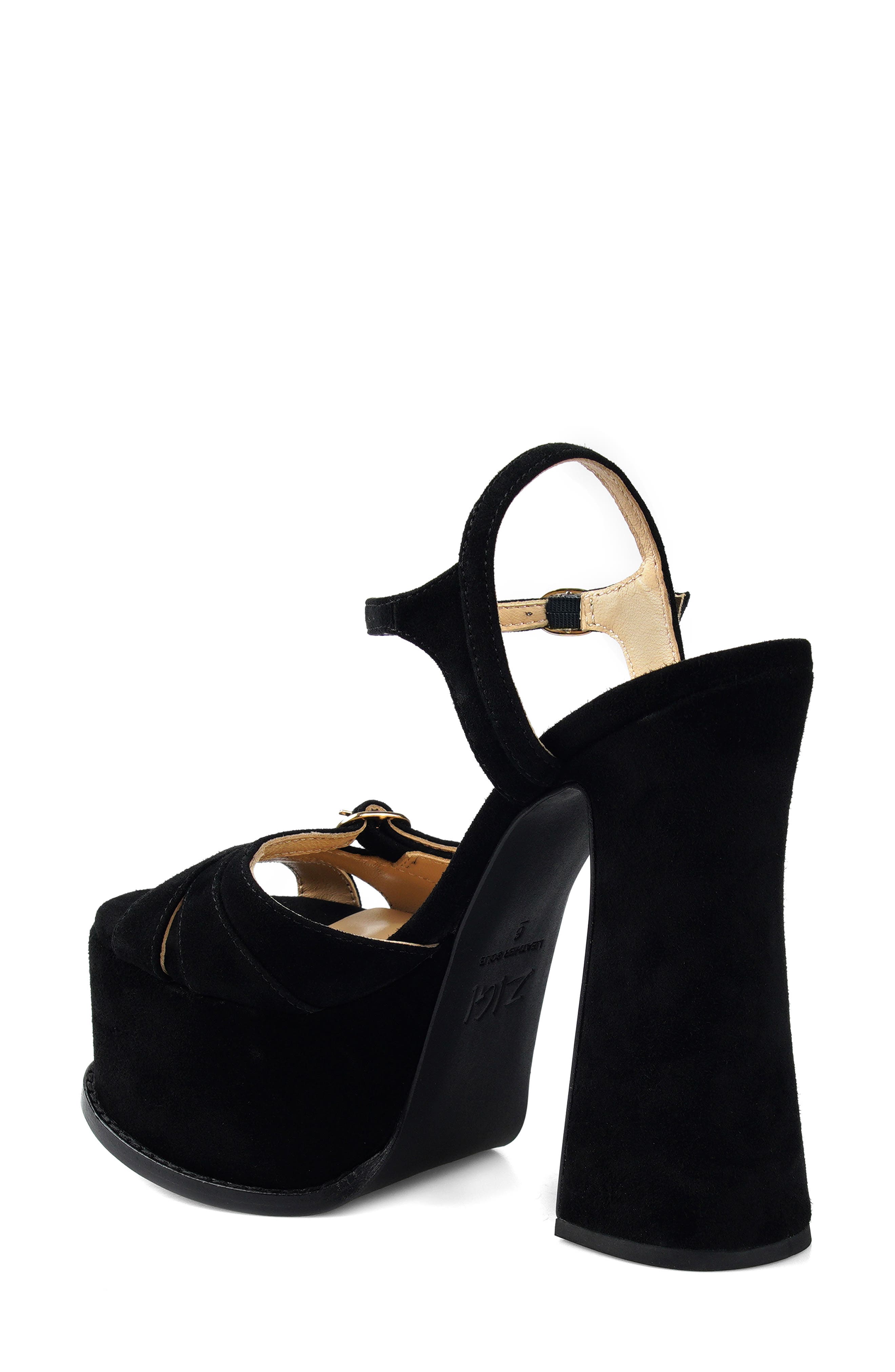 Harbor Ankle Strap Platform Sandal, Alternate, color, BLACK SUEDE