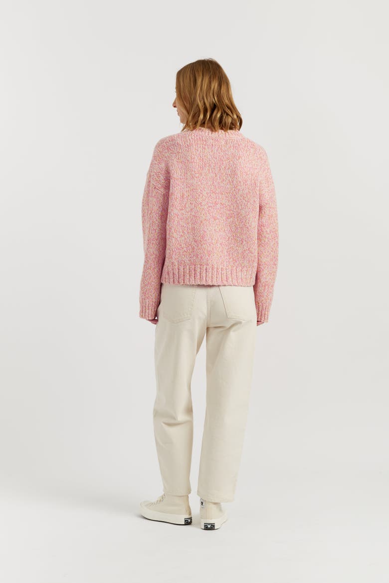 Merino Snoopy Marl Sweater, Alternate, color, Multi Pink