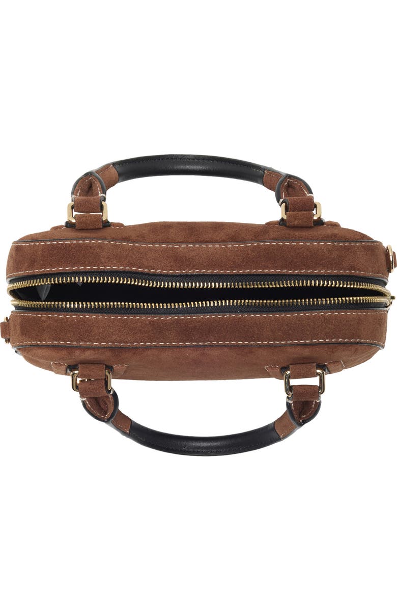 Marc Jacobs Drifter Small Suede Satchel, Alternate, color, Cognac