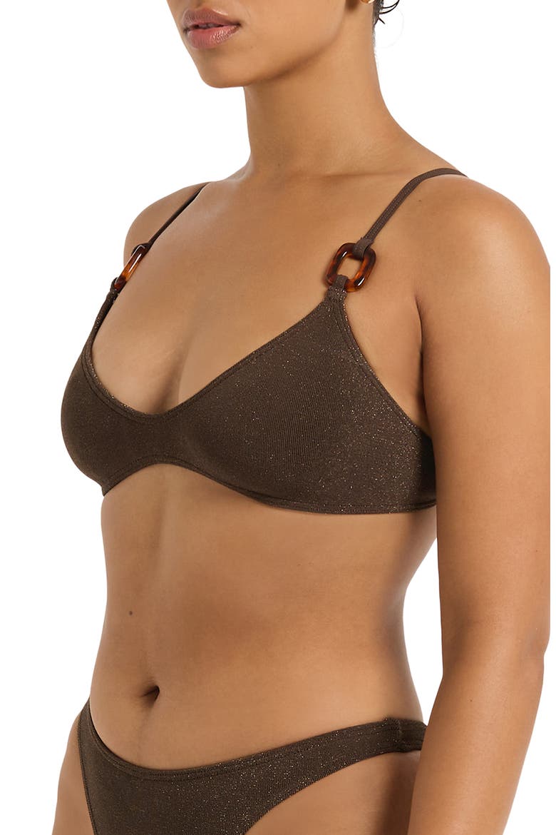Ring Edwards Shimmer Bikini Top, Alternate, color, WALNUT