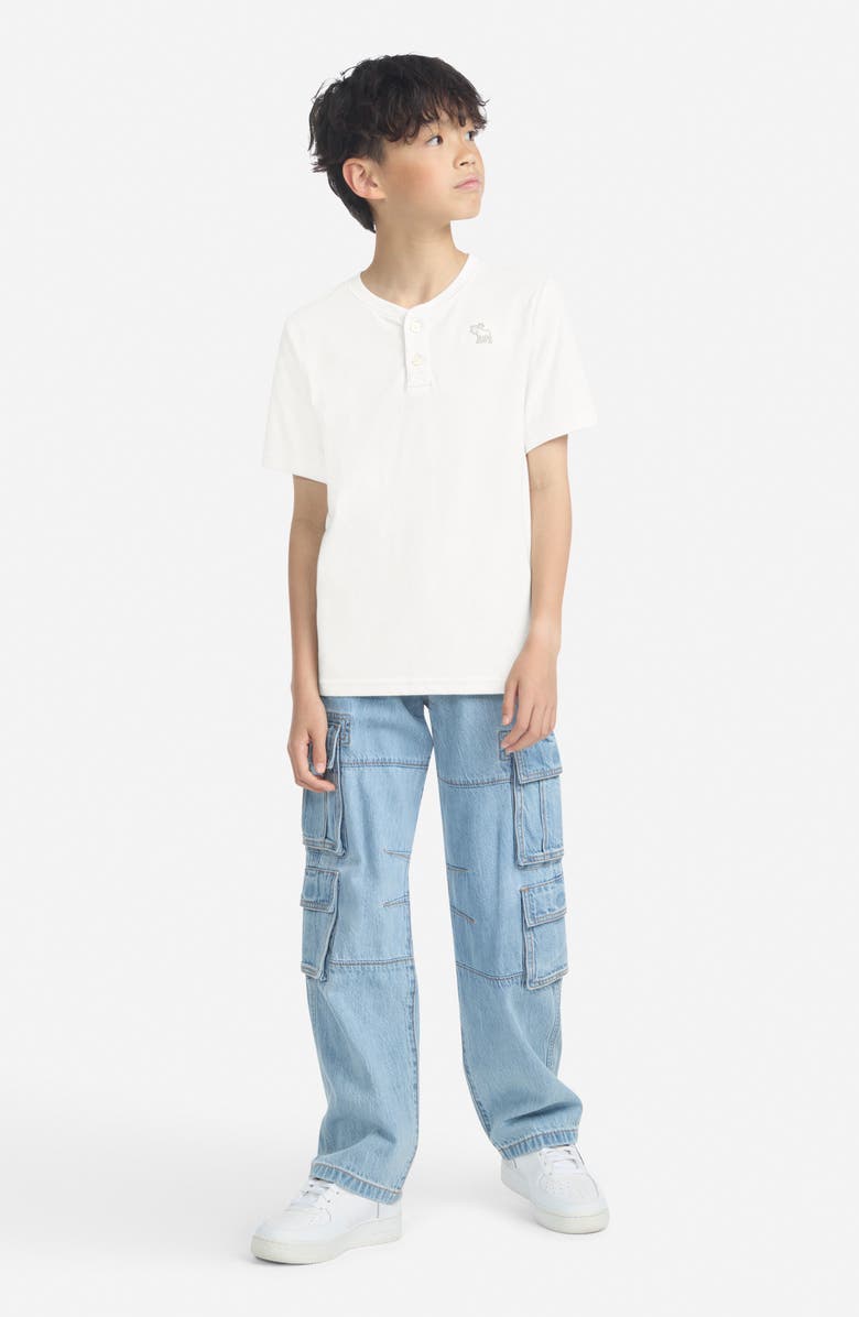 abercrombie kids Kids' Essential Cotton Blend Henley, Alternate, color, Jet Stream