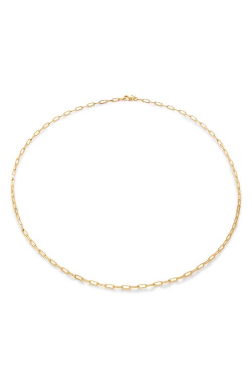 Monica Vinader Mini Paper Clip Choker Necklace In 18ct Gold Vermeil On Sterling
