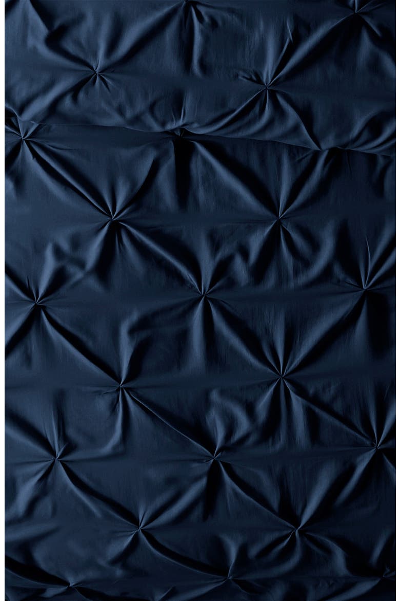 Premium Ultra Soft 3-Piece Pinch Pleat Duvet Cover Set, Alternate, color, NAVY