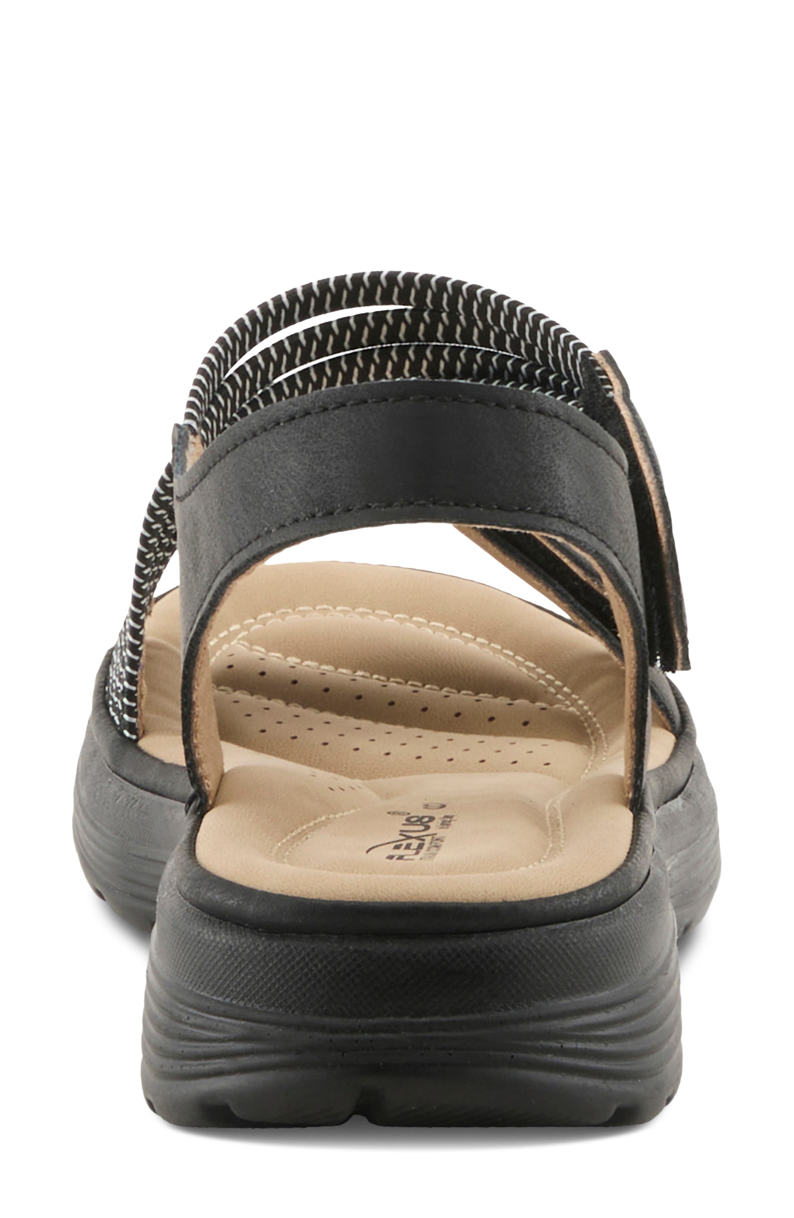 Flexus by Spring Step Abie Platform Sandal, Alternate, color, Black