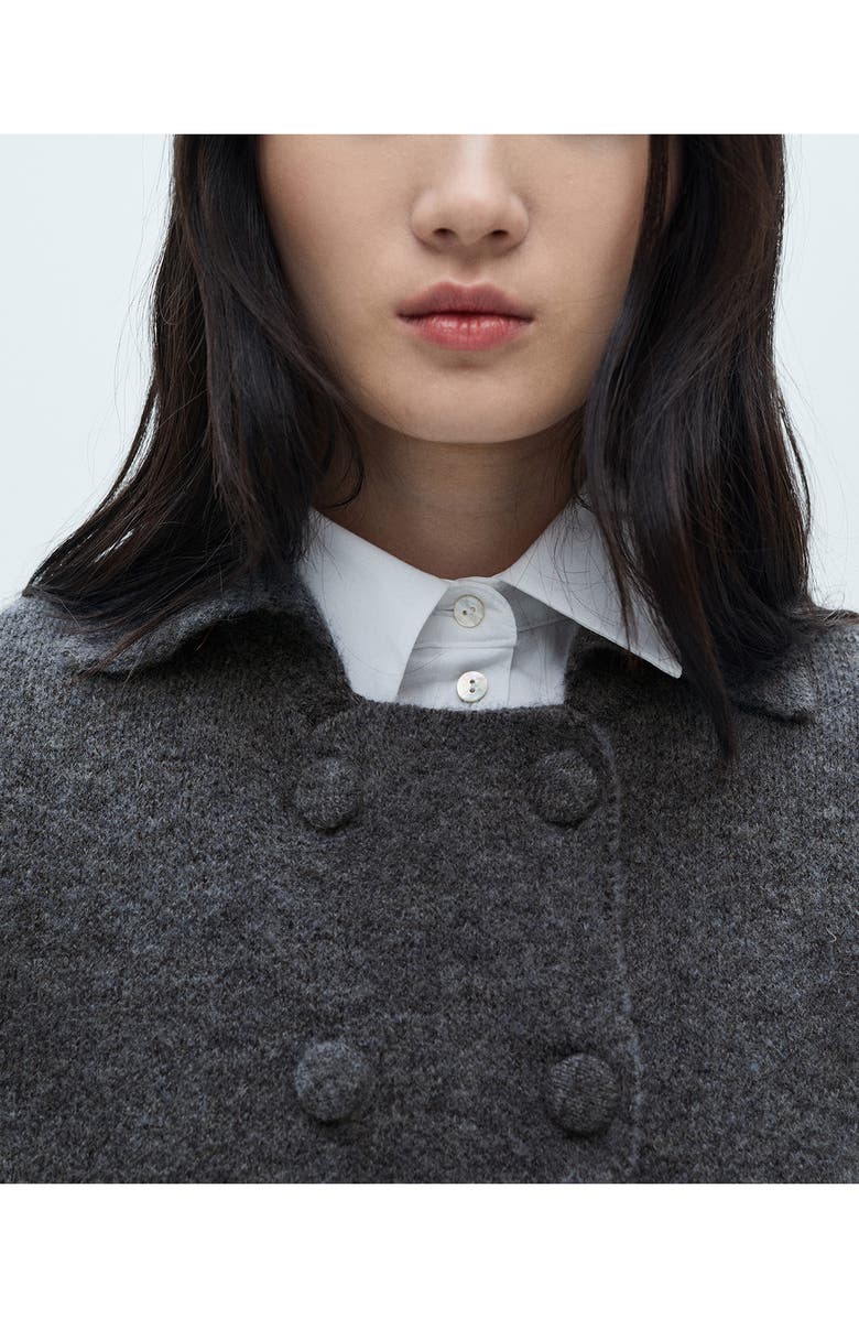 MANGO Double Breasted Crop Knit Jacket, Alternate, color,