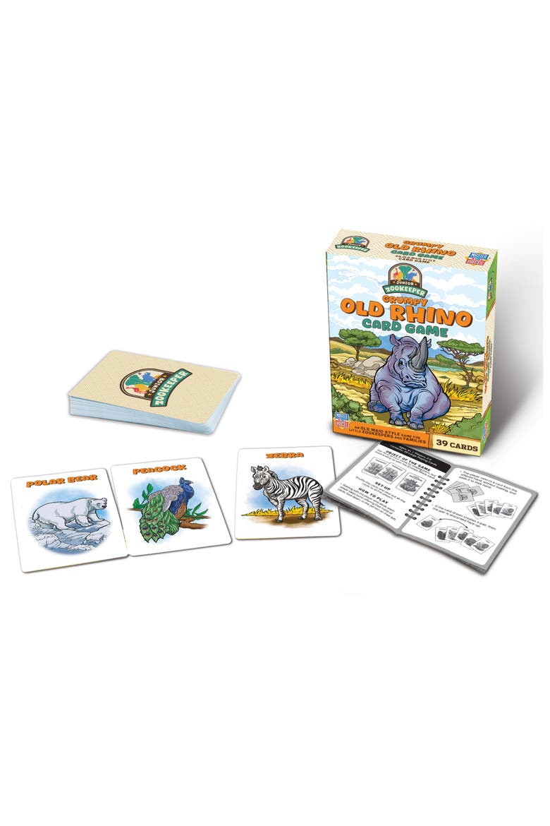 Jr. Zookeeper Grumpy Old Rhino Card Game, Alternate, color, Multicolor